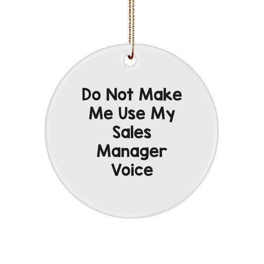 Sales Manager Favorite Circle Ornament for Kids Christmas Gift - Image 1