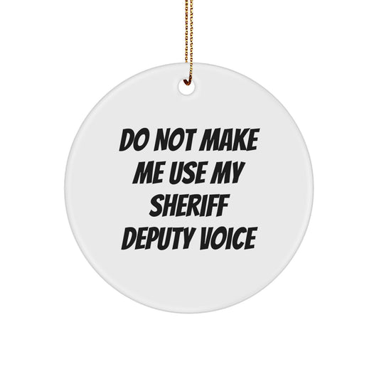 Sheriff Deputy Christmas Ornament Gift for Family - Treasure Do Not Make - Image 1