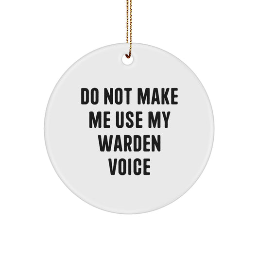 Christmas Gift for Roommates – Collectible Warden Circle Ornament - Image 1