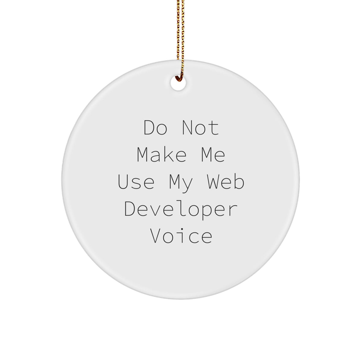 Web Developer Circle Ornament Idea for Coworkers Christmas Gift for the - Image 1