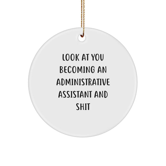 Administrative Assistant Keepsake Bright Christmas Ornament for Him Gift - Image 1