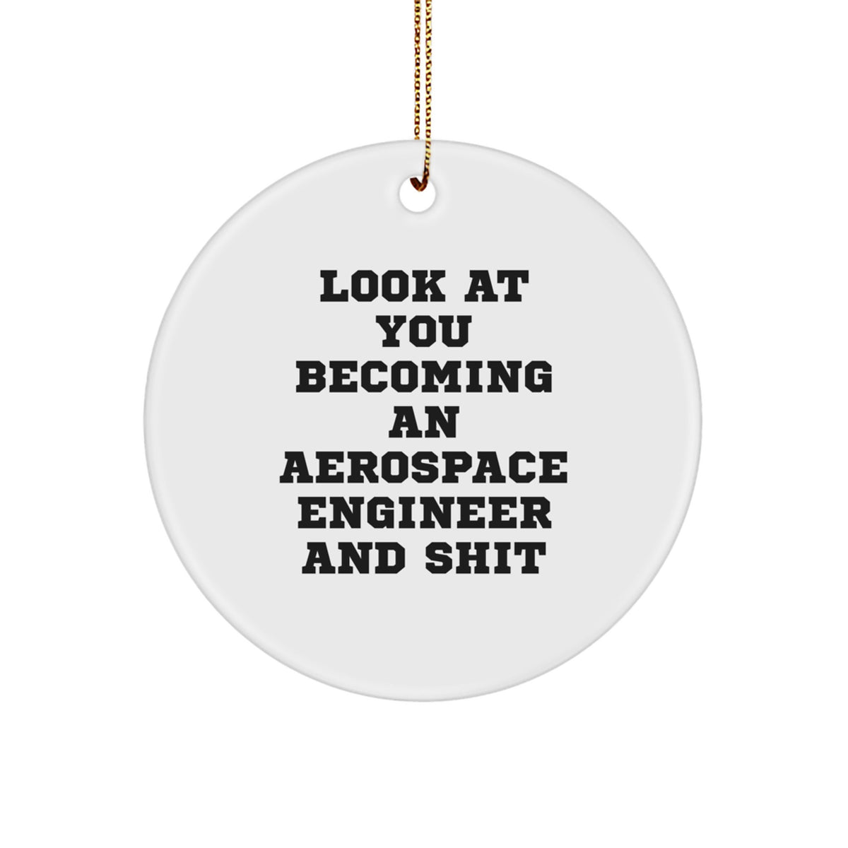 Sarcastic Aerospace Engineer Christmas Ornament Gift for Friends, 'And - Image 1