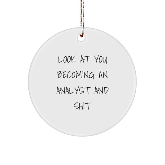 Analyst Keepsake Christmas Ornament for Him Gift – Holiday Tree - Image 1