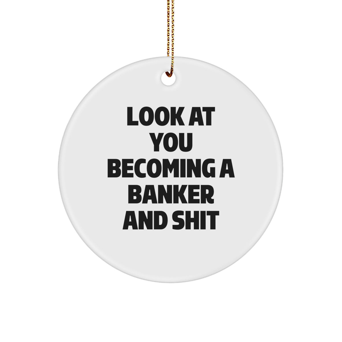 Favorite Banker Circle Ornament for Kids Christmas Gift - Image 1