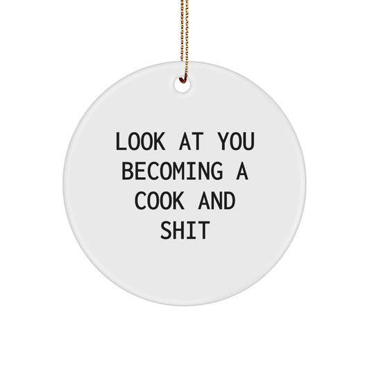 Christmas Gift for Her Cook Ornament Look At You Becoming A Cook - Image 1