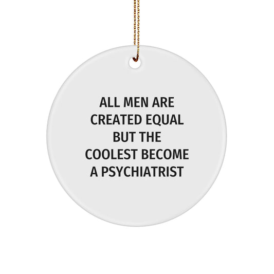 Psychiatrist Circle Ornament Festive Christmas Unique Gift for Her Present - Image 1