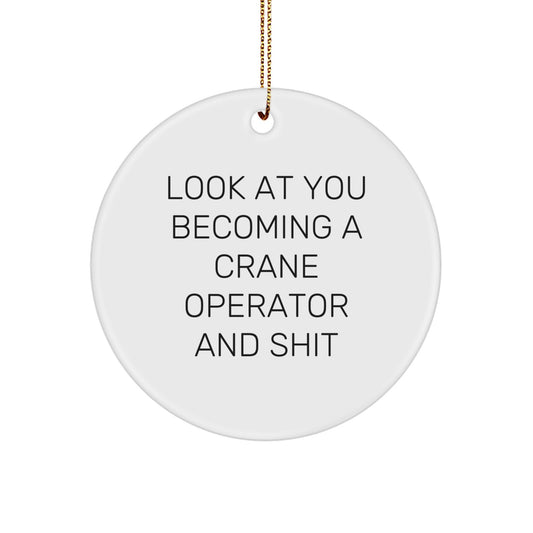 Novelty Crane Operator Christmas Ornament for Friends Gift - Image 1