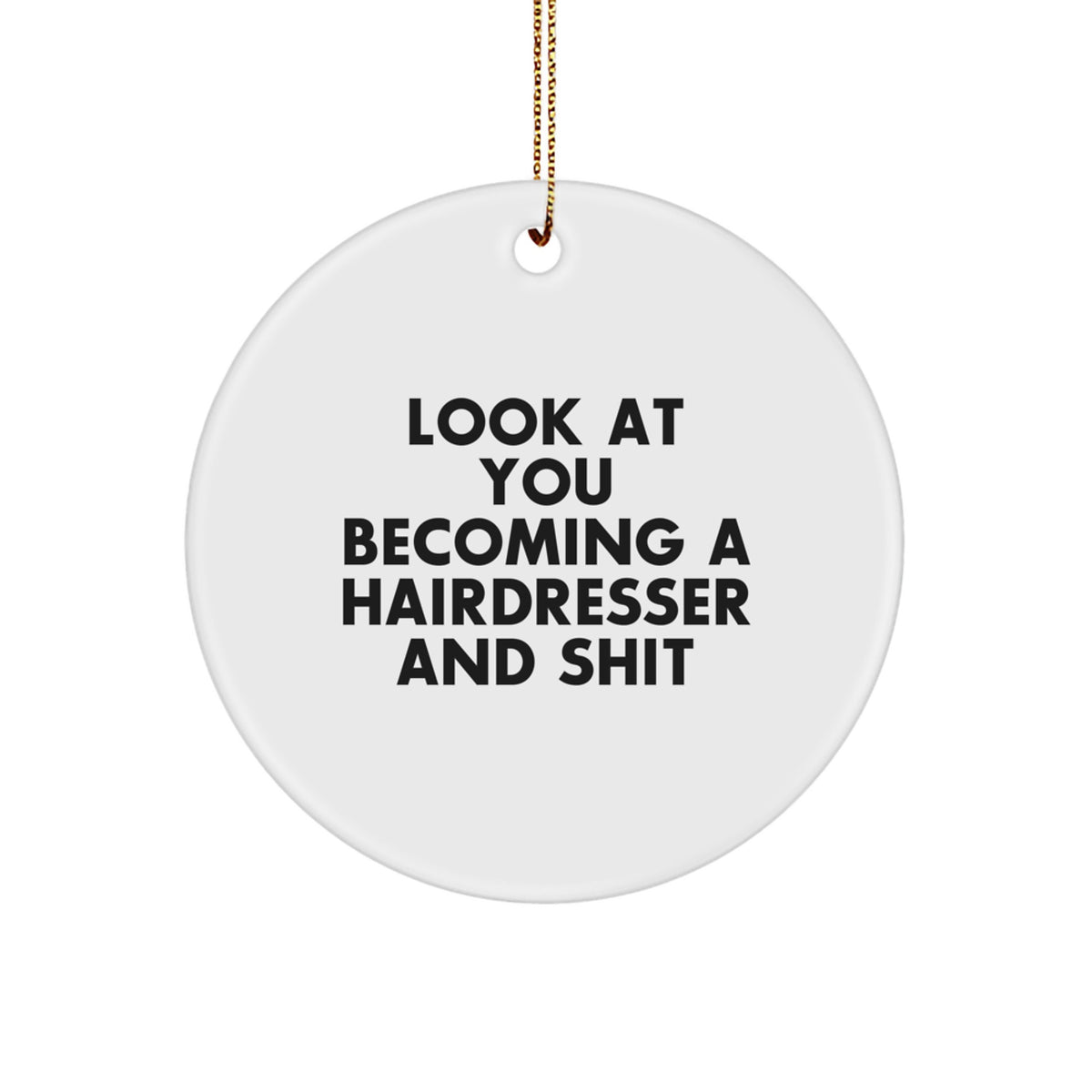 Hairdresser Favorite Circle Ornament for Kids Christmas Gift - Image 1