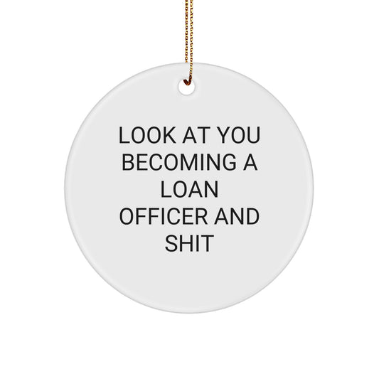 Christmas Ornament Gift for Neighbors Collectible, Funny Loan Officer - Image 1