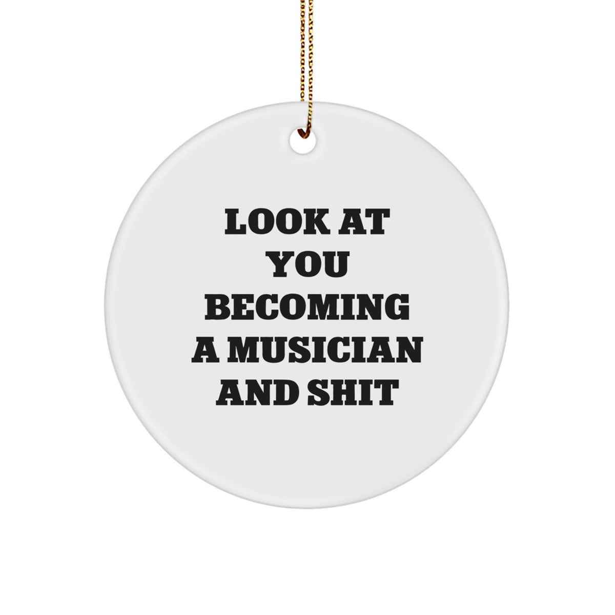 Playful Musician Novelty Christmas Ornament for Friends Gift - Image 1