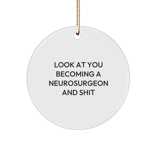 Neurosurgeon Favorite Circle Ornament for Kids Christmas Gift - Image 1