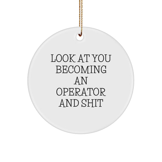 Operator Holiday Circle Ornament Surprise for Family Christmas Gift - Image 1