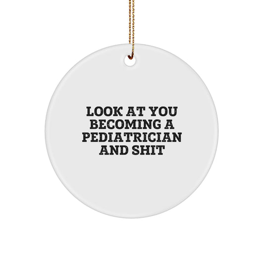 Pediatrician Circle Christmas Ornament for Teens Memento Gift - Image 1