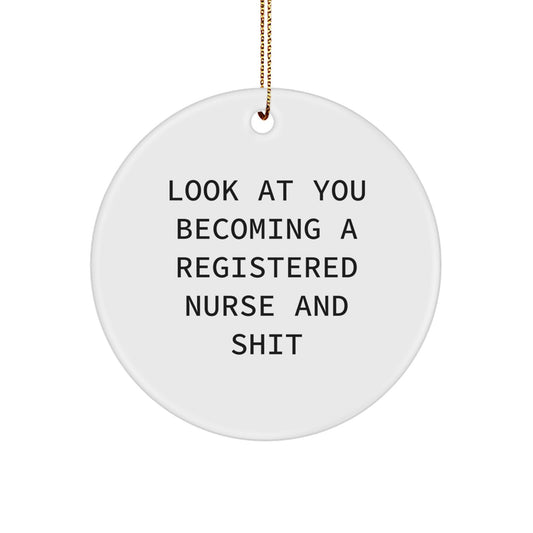 Registered Nurse Bright Keepsake Christmas Ornament for Him Gift - Image 1