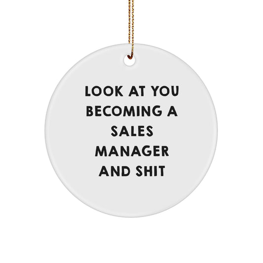Christmas Ornament Gift for Kids - Favorited, Funny Sales Manager - Image 1