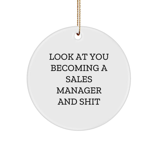 Christmas Ornament Gift For Coworkers - Look At You Becoming A Sales - Image 1