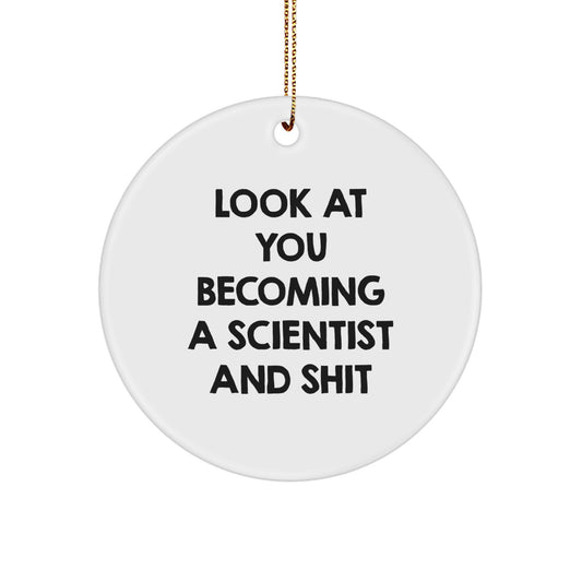 Sarcastic Scientist Christmas Ornament Gift for Friends Novelty - Image 1