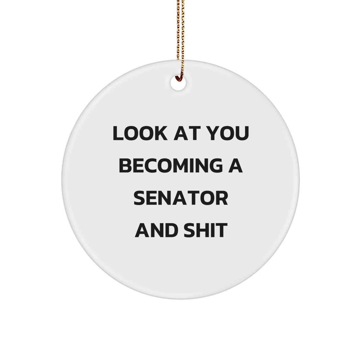 Sassy Senator Circle Ornament Christmas Gift for Friends Novelty - Image 1