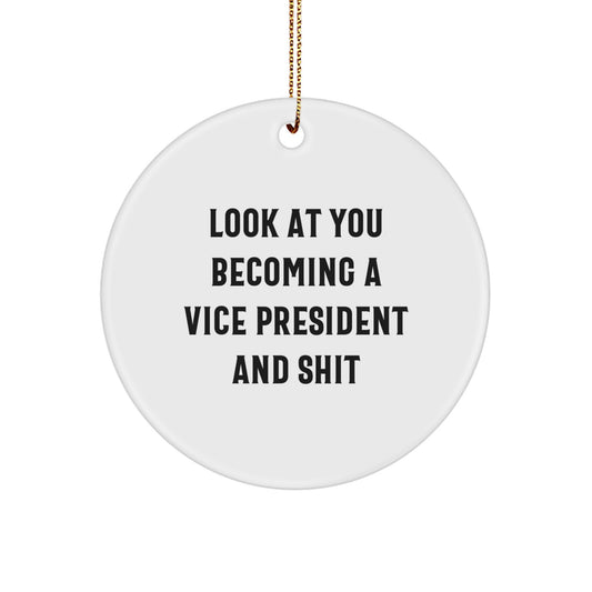 Bold Vice President Novelty Christmas Ornament for Friends Gift - Image 1