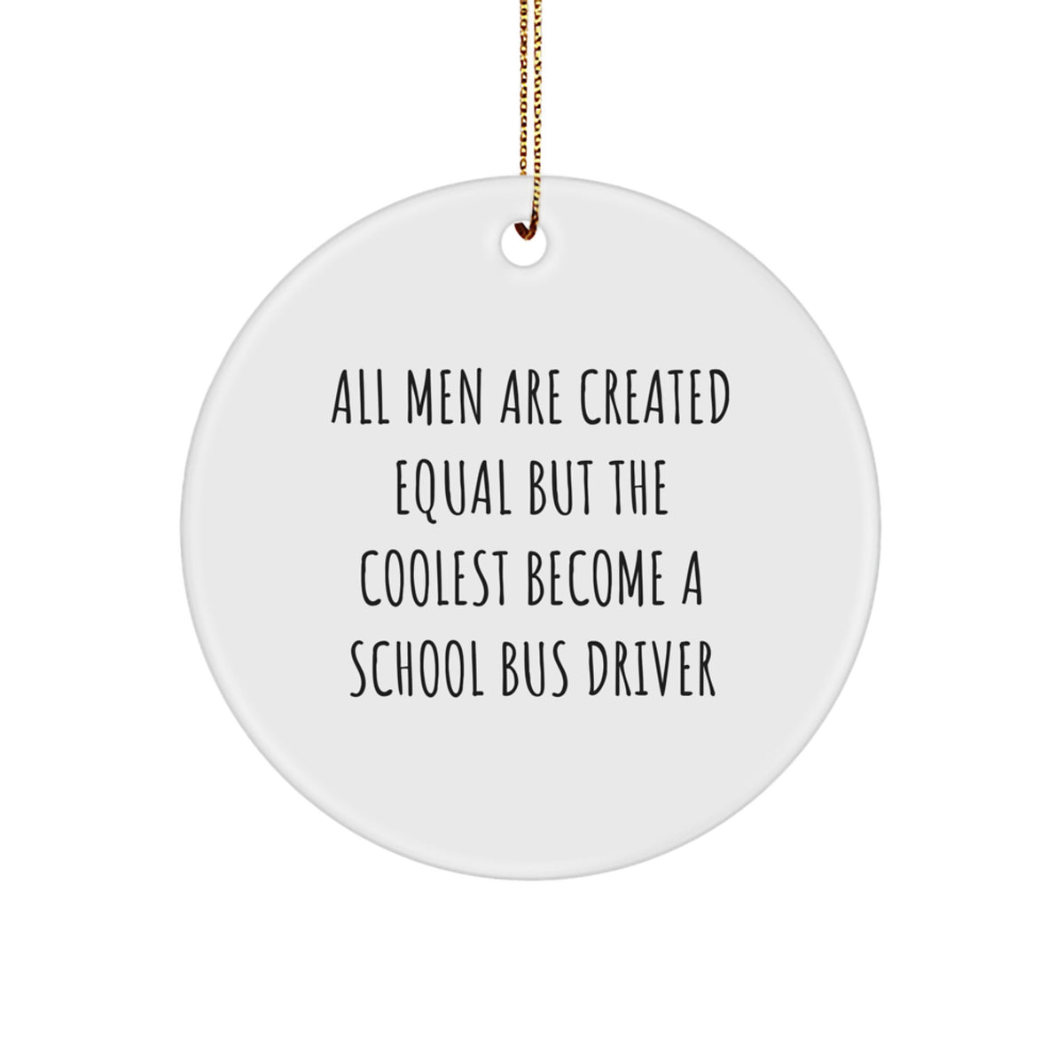 Silly School Bus Driver Christmas Ornament for Friends Gift - Image 1