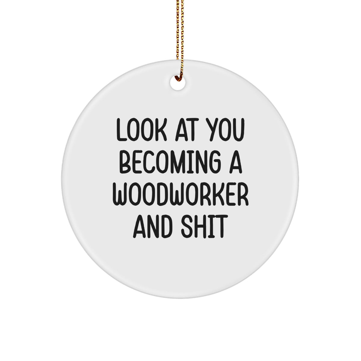 Woodworker Keepsake Christmas Ornament for Him Holiday Bright Gift - Image 1