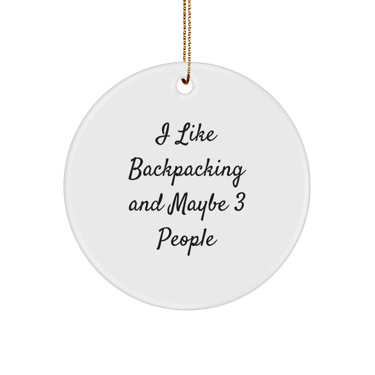 Backpacking Circle Ornament Gift for Coworkers – Christmas Keepsake - Image 1