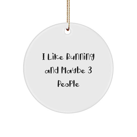 Favorite Running Christmas Ornament Gift for Kids - I Like Running And - Image 1