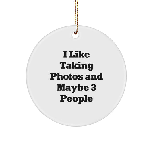 Christmas Ornament Lighthearted Taking Photos Gift for Coworkers - Image 1