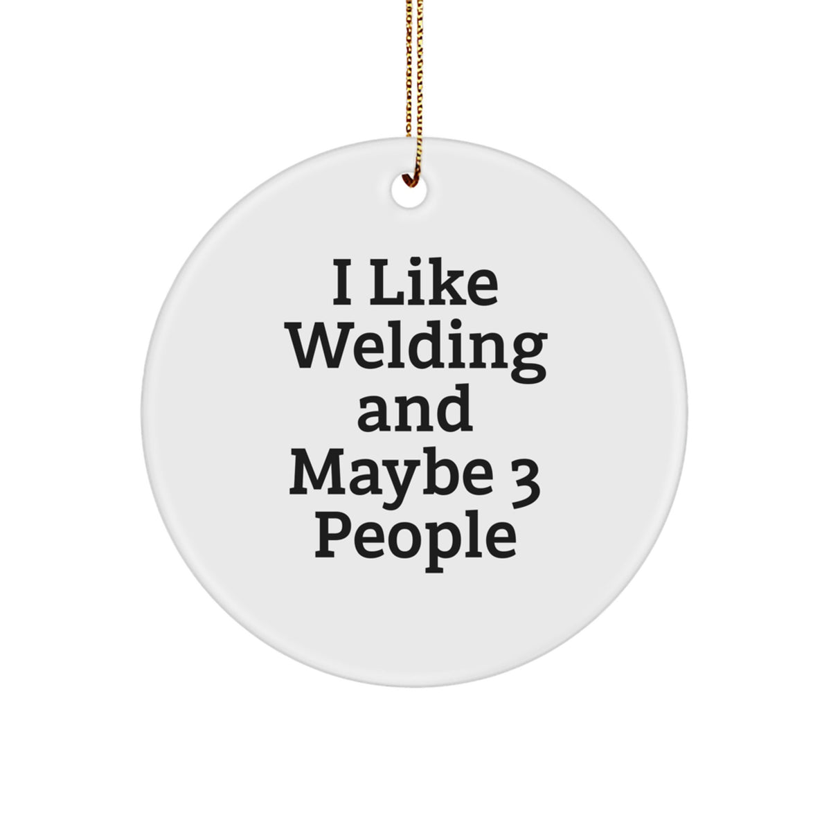Christmas Gift for Her Welding Circle Ornament Present - Image 1