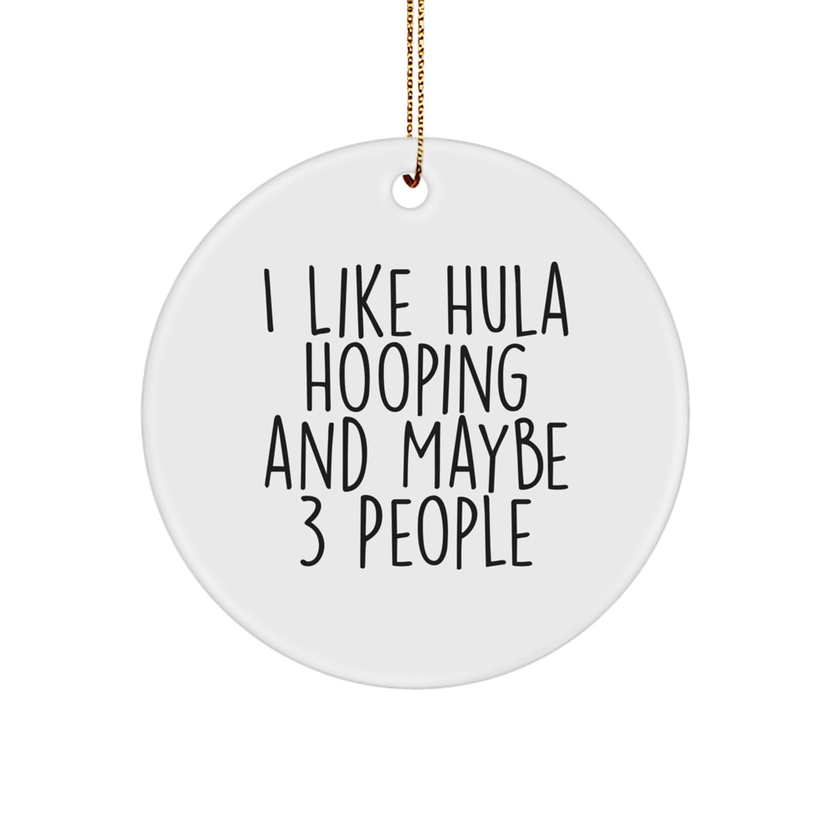Hula Hooping Christmas Ornament Gift for a Colleague - Companion - Image 1
