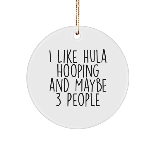Hula Hooping Christmas Ornament Gift for a Colleague - Companion - Image 1
