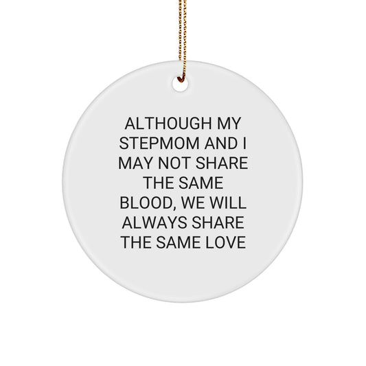 Stepmom Love Circle Ornament Funny Quote Gifts from Family Members for Stepmom Christmas Unique Gifts - Image 1