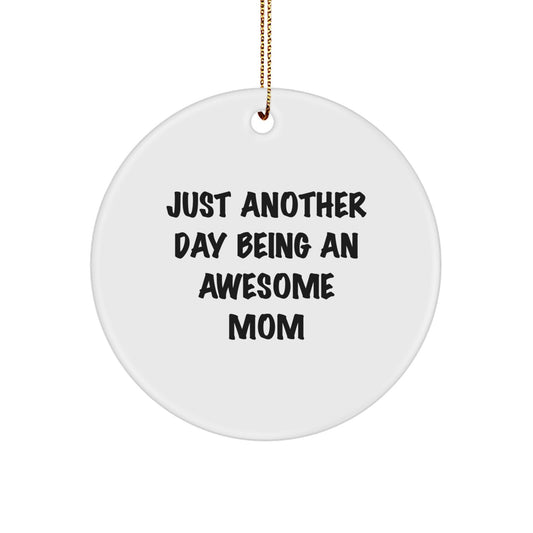 Playful Christmas Ornament Gift for Grandma - Awesome Mom Quote - Image 1