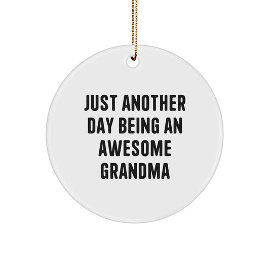 Christmas Ornament Gift for a Daughter Treasure Awesome Grandma Quote - Image 1