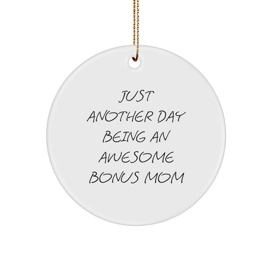 Christmas Ornament Gift A Playful Tribute for a Wife, Awesome Bonus Mom - Image 1