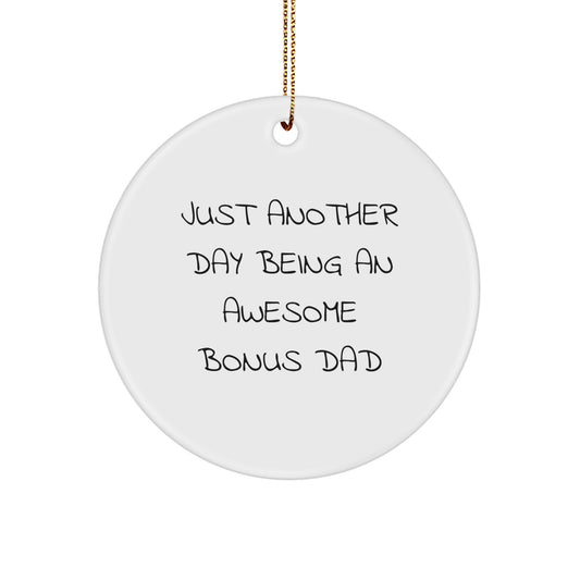 Favorite Bonus Dad Christmas Ornament for a Sibling Holiday Gift - Image 1