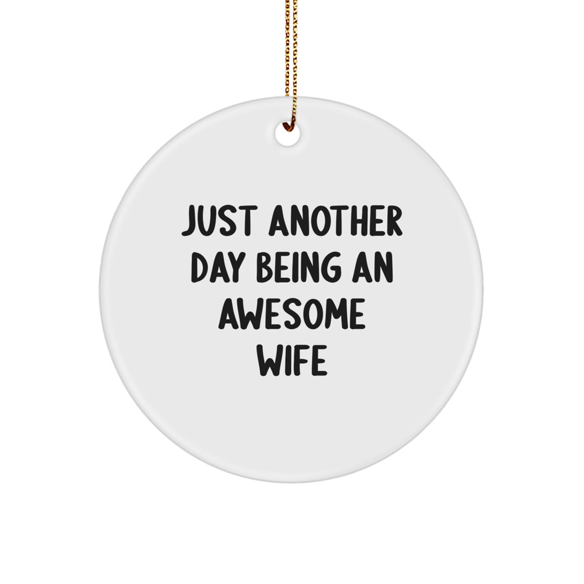 Favorite Wife Bright Circle Ornament for a Sister Christmas Gift - Image 1