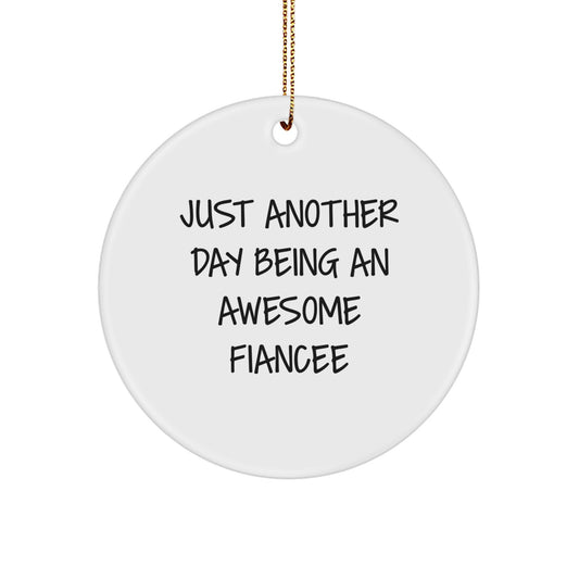 Playful Fiancee Christmas Ornament Gift for Friends - Image 1