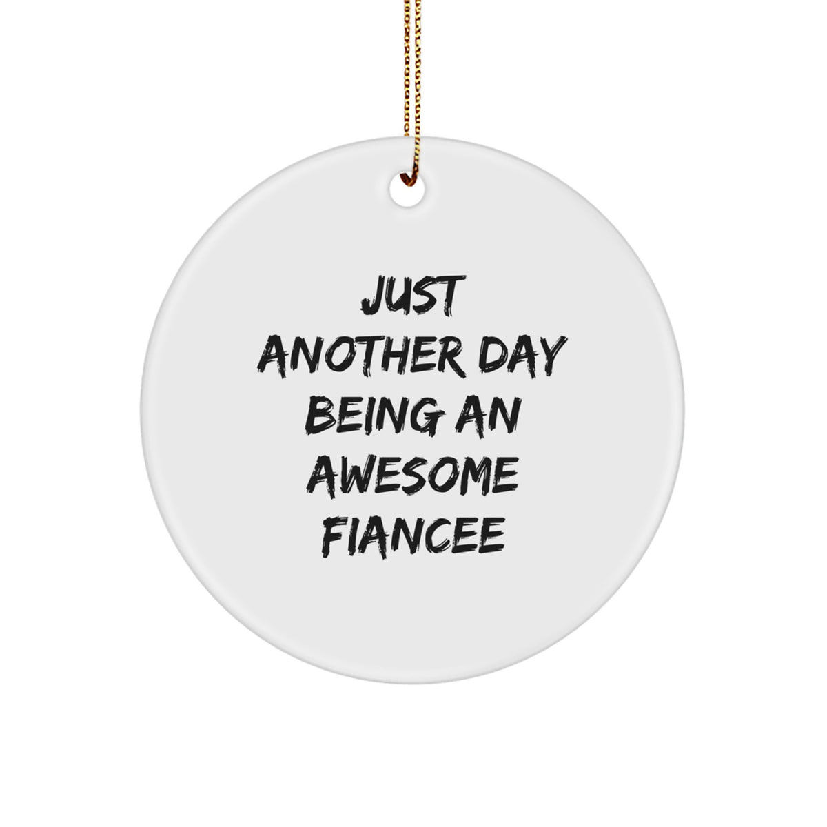 Fiancee Keepsake Christmas Ornament for Him Gift - Image 1
