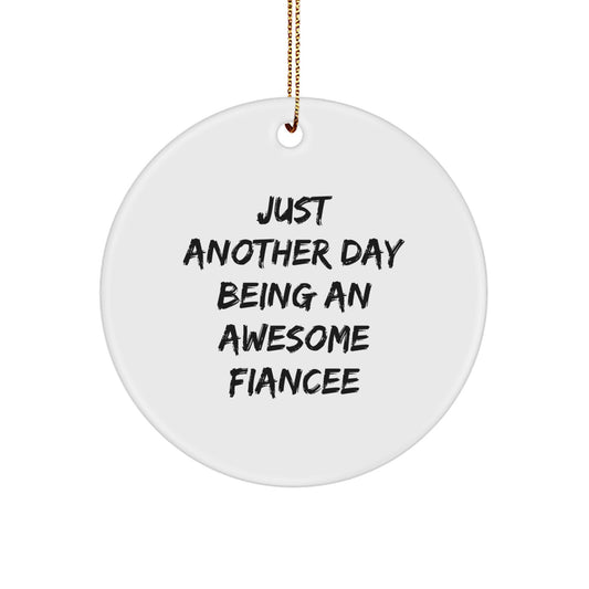 Fiancee Keepsake Christmas Ornament for Him Gift - Image 1