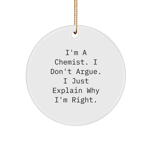 Christmas Gift for Teens Funny Chemist Christmas Ornament - I Don't - Image 1