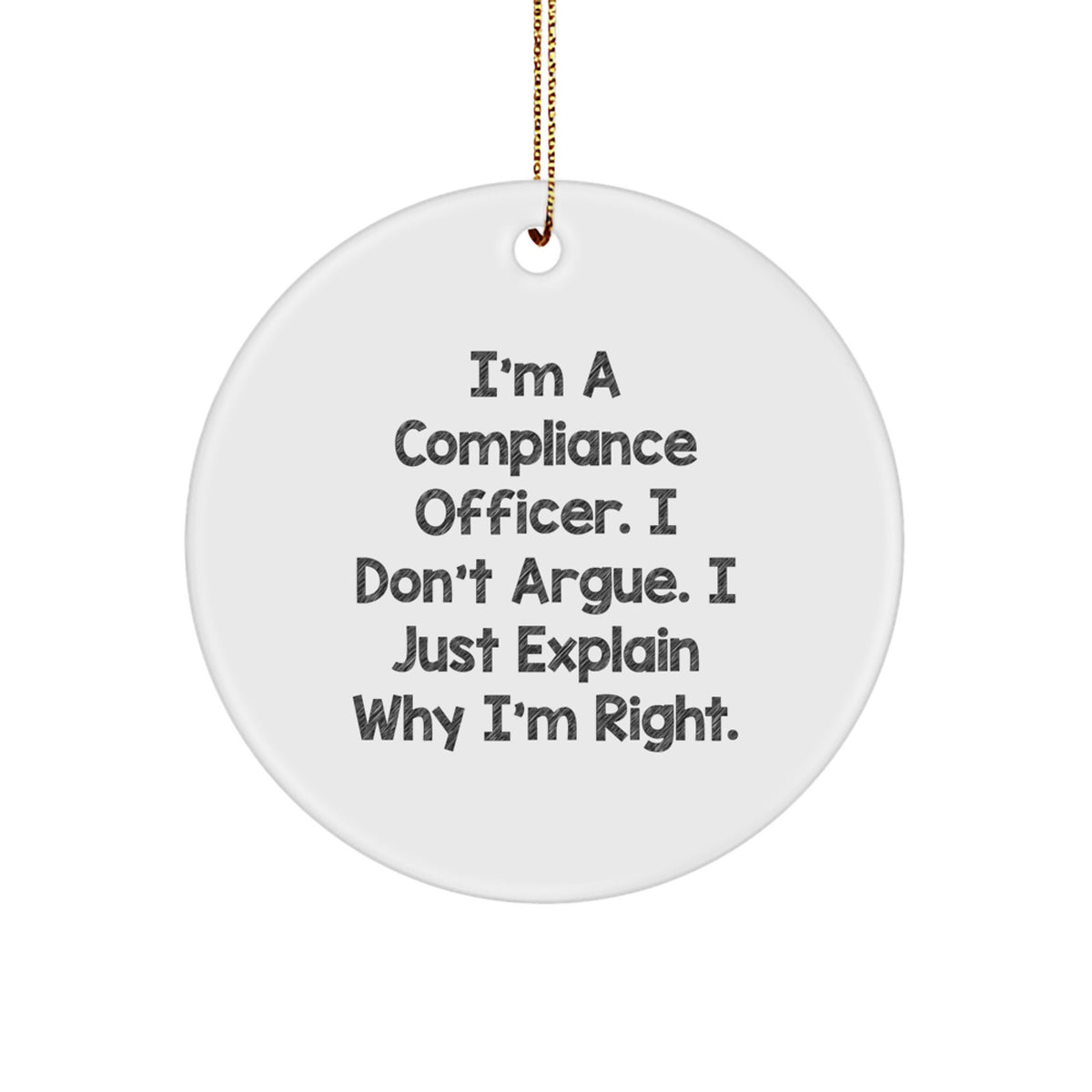 Compliance Officer Christmas Ornament Idea for Coworkers Gift - Image 1