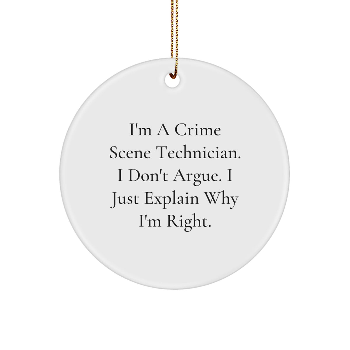 Christmas Ornament Gift for a Colleague Crime Scene Technician - Image 1