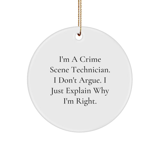 Christmas Ornament Gift for a Colleague Crime Scene Technician - Image 1