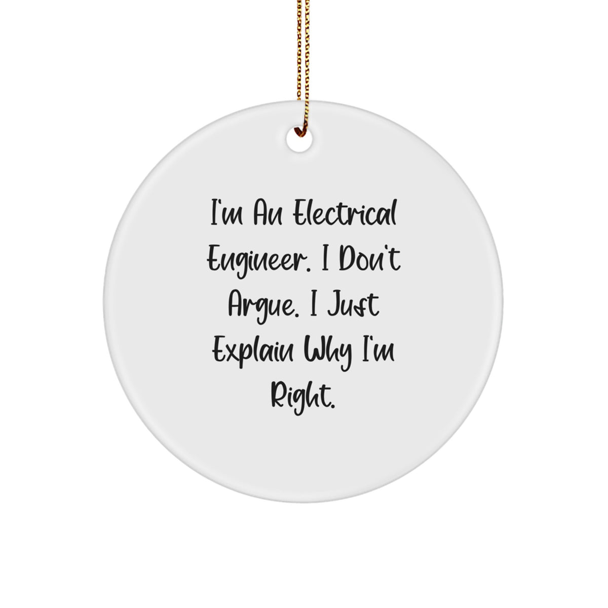 Electrical Engineer Bright Holiday Christmas Ornament for Him Gift - Image 1