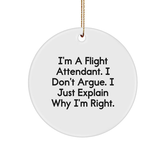 Christmas Ornament Flight Attendant. A Witty Explanation Gift - Image 1