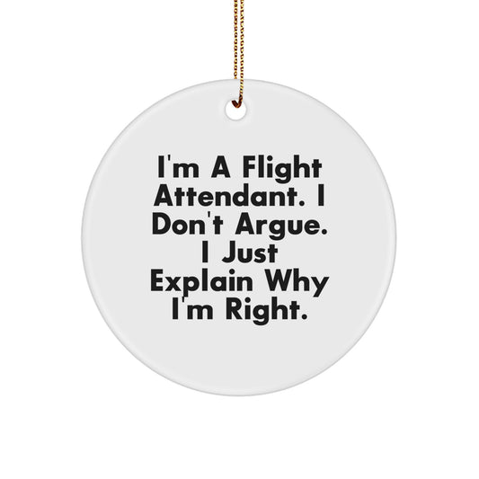 Favorite Christmas Ornament Gift for Kids Flight Attendant. A Witty - Image 1