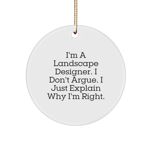 Christmas Ornament Gift Landscape Designer - Funny Explanation, Favorite - Image 1