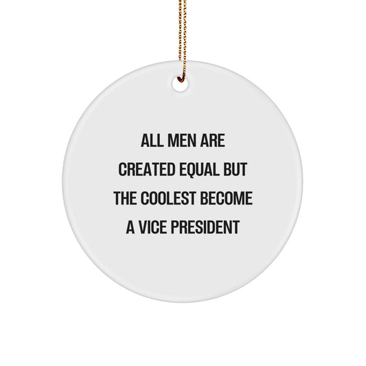Funny Vice President Quote Gifts for Men from Family, Best Christmas Unique Ornaments for Desk or Office - Image 1