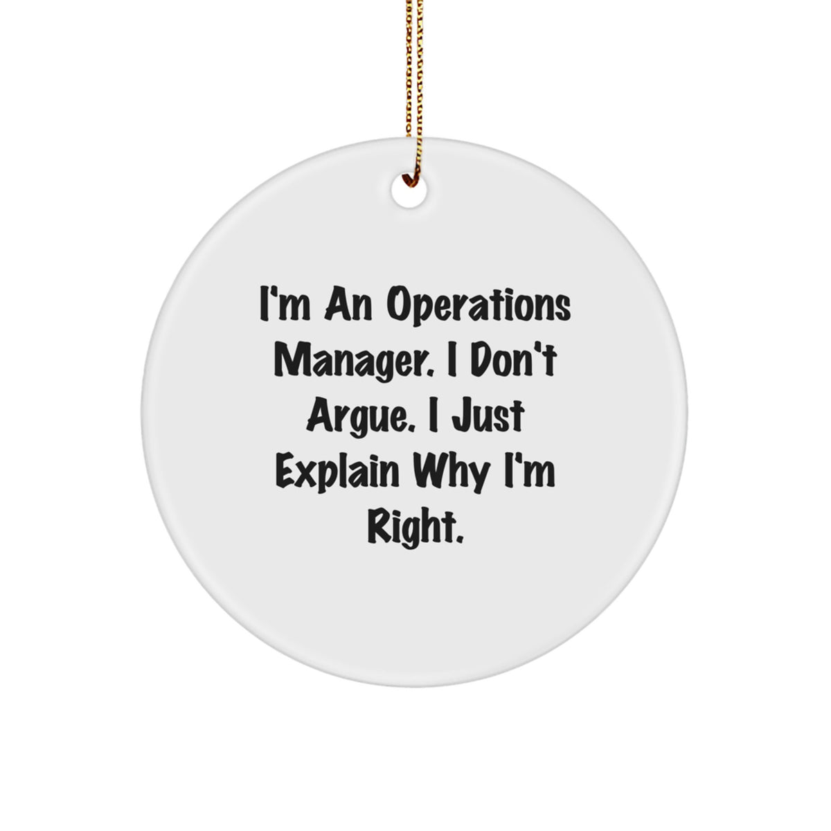 Witty Operations Manager Christmas Ornament Gift for Friends - Image 1